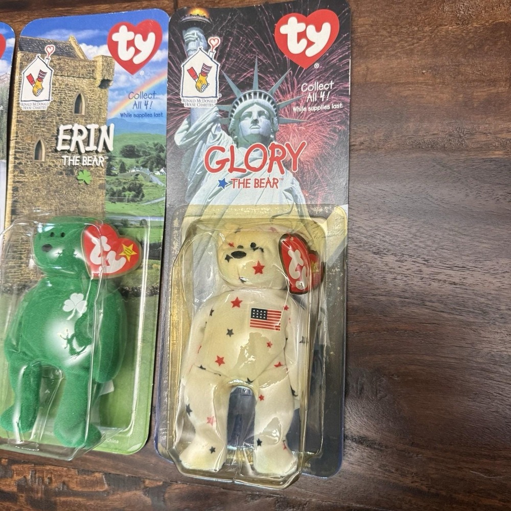 TY McDonalds Beanie Baby Erin Maple Britannia Glory the Bear 1999 FULL SET OF 4 - Picture 3 of 5